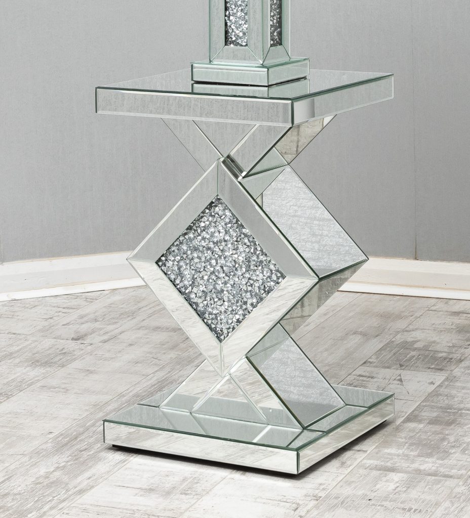 Rotating Diamond Table Floating Crystal Diamond Shaped Side Table – 151 Statement Living