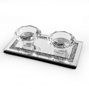 Crushed Glass Candle Holder