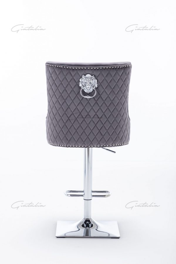 Grey Chelsea Lion Barstool