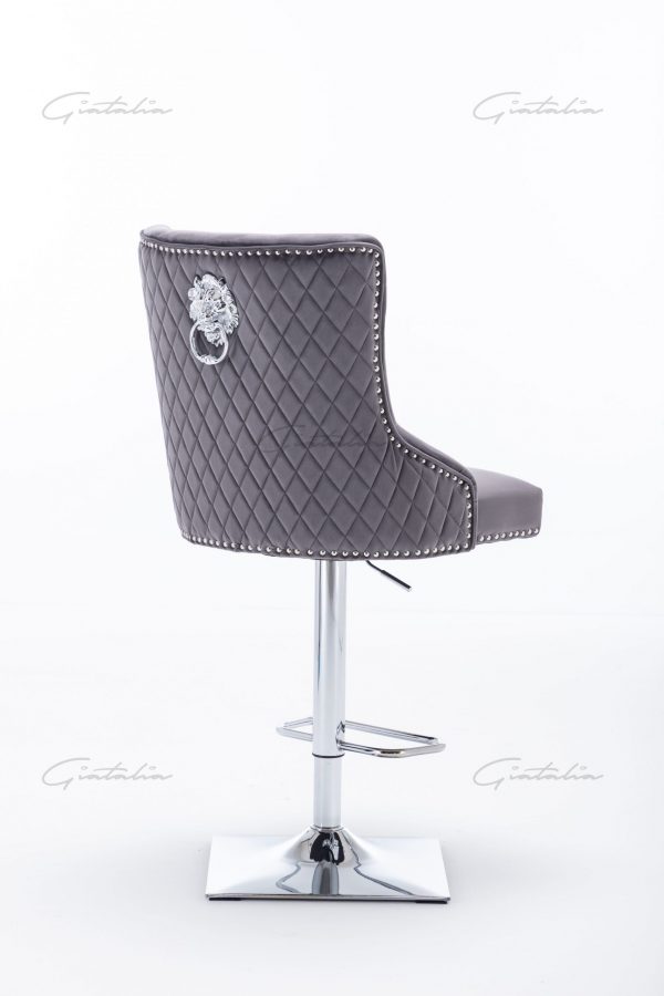 Grey Chelsea Lion Barstool