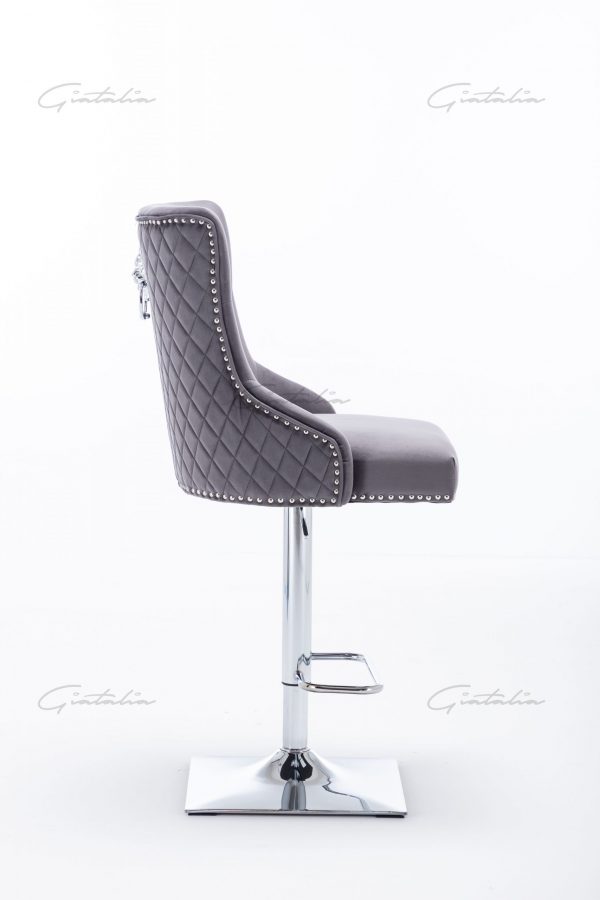 Grey Chelsea Lion Barstool