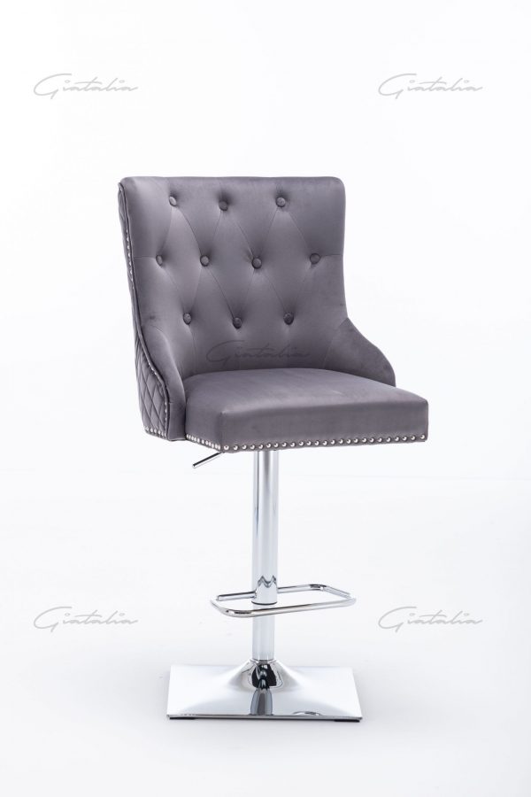 Grey Chelsea Lion Barstool