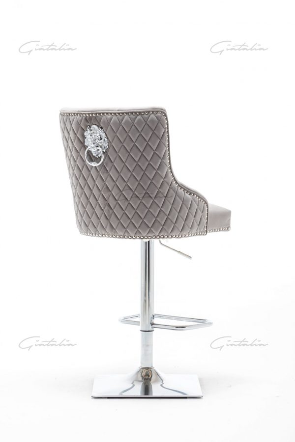 Grey Chelsea Lion Barstool