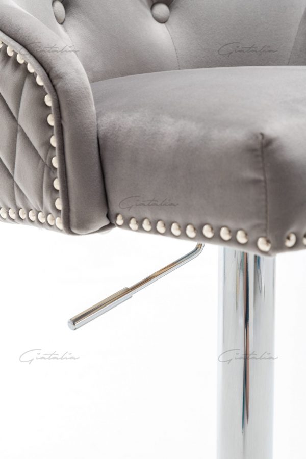 Grey Chelsea Lion Barstool