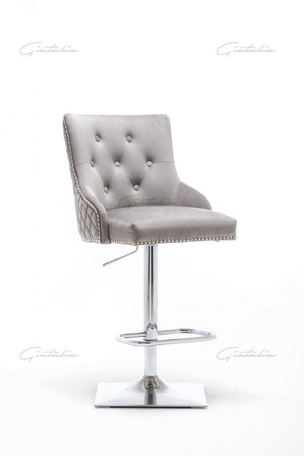 Grey Chelsea Lion Barstool