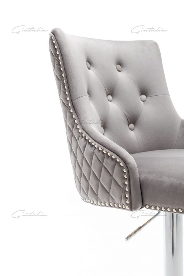 Grey Chelsea Lion Barstool