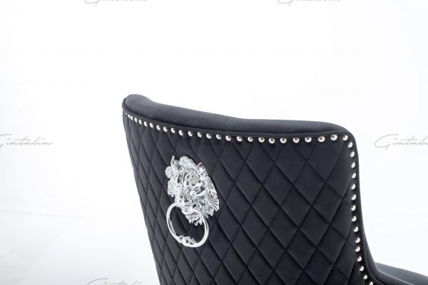 Black Chelsea Lion Barstool