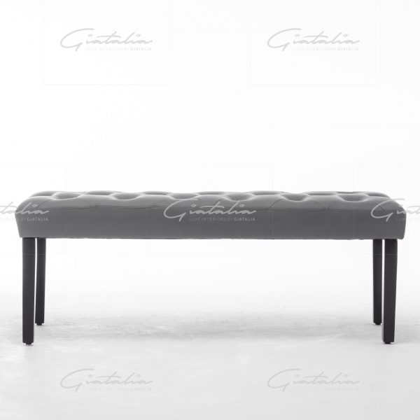 Edith PU Leather Grey Bench - BE-341 PU-GR 9 Grey Eidith PU Leather Bench