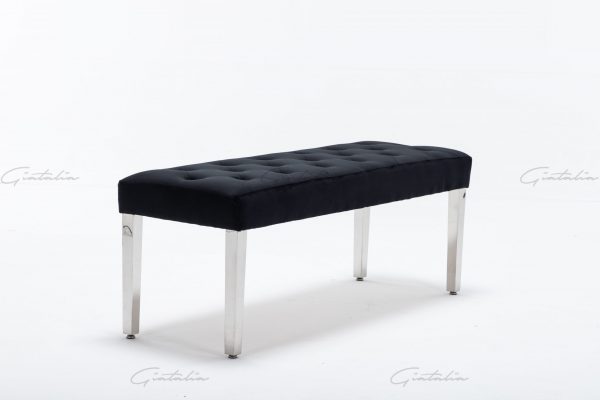 Knightsbridge Black Bench BE-888 (Photo 11) Black Knightsbridge Bench