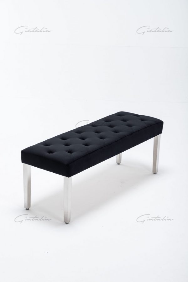 Knightsbridge Black Bench BE-888 (Photo 12) Black Knightsbridge Bench