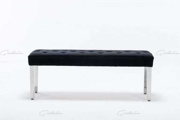 Knightsbridge Black Bench BE-888 (Photo 4) Black Knightsbridge Bench