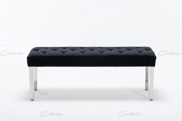 Knightsbridge Black Bench BE-888 (Photo 5) Black Knightsbridge Bench