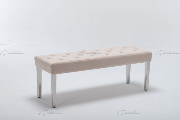 Knightsbridge Cream Bench BE-888 (Photo 4) Cream Knightsbridge Bench