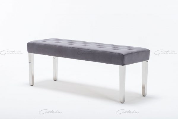 Knightsbridge Dark Grey Bench BE-888 (Photo 10) Grey Knightsbridge Bench