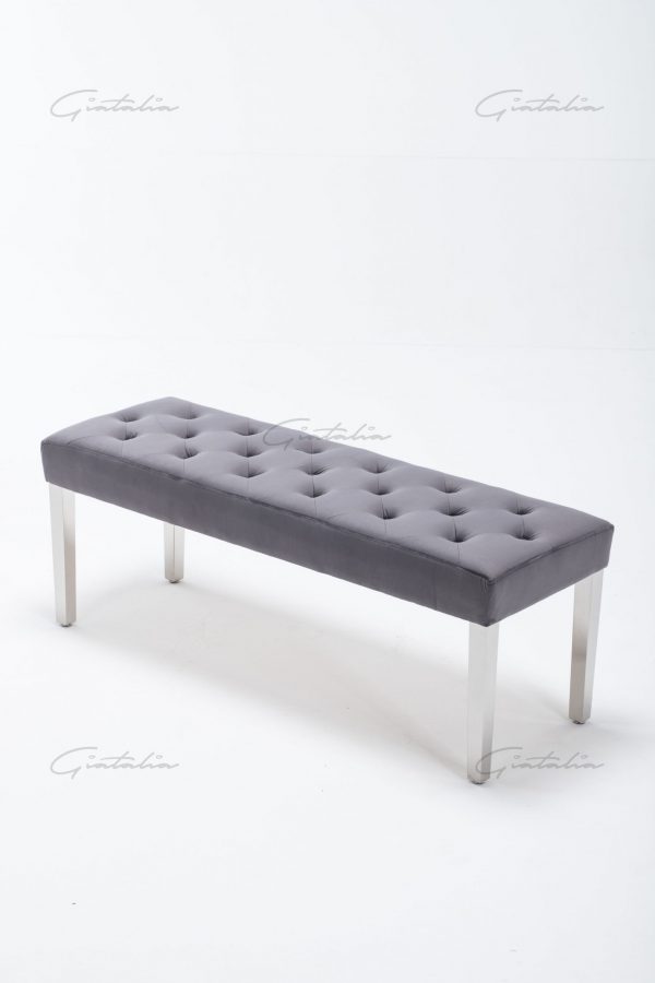 Knightsbridge Dark Grey Bench BE-888 (Photo 11) Grey Knightsbridge Bench