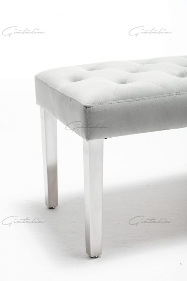 Knightsbridge Dove Grey Bench - BE-888 (Photo 4) Grey Knightsbridge Bench