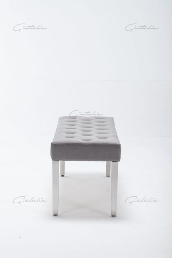 Knightsbridge Light Grey Bench BE-888 (Photo 10) Grey Knightsbridge Bench