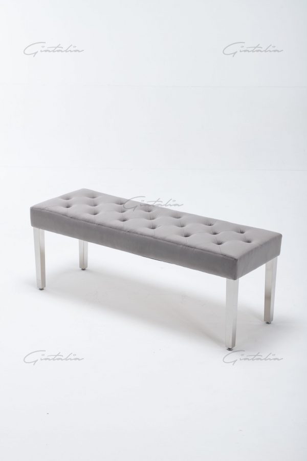 Knightsbridge Light Grey Bench BE-888 (Photo 12) Grey Knightsbridge Bench