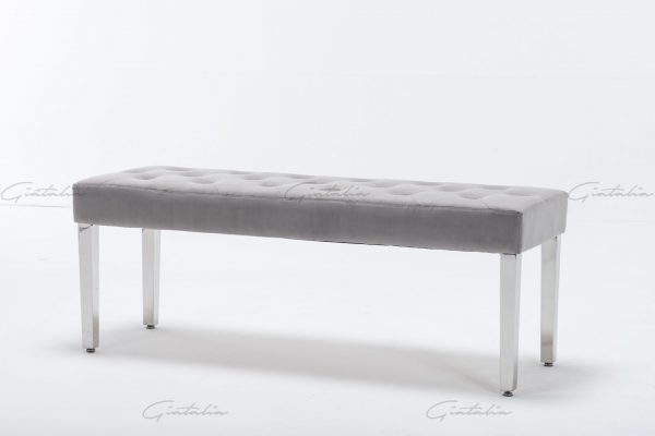 Knightsbridge Light Grey Bench BE-888 (Photo 13) Grey Knightsbridge Bench