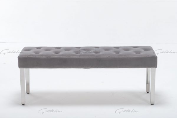 Knightsbridge Light Grey Bench BE-888 (Photo 3) Grey Knightsbridge Bench