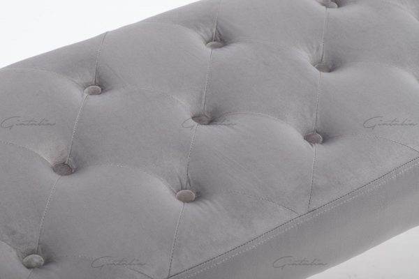 Knightsbridge Light Grey Bench BE-888 (Photo 6) Grey Knightsbridge Bench