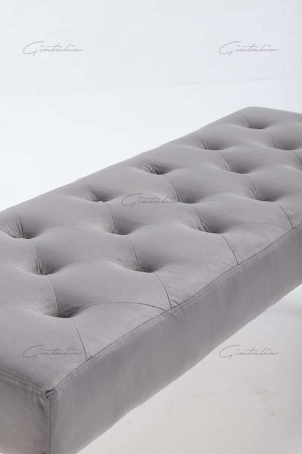 Knightsbridge Light Grey Bench BE-888 (Photo 8) Grey Knightsbridge Bench