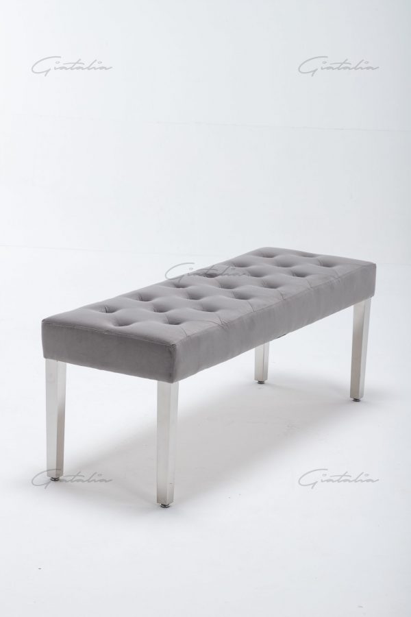 Knightsbridge Light Grey Bench BE-888 (Photo 9) Grey Knightsbridge Bench