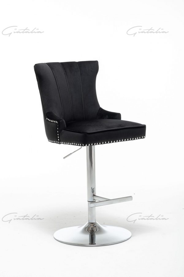 Montpellier Black Barstool - BS-111 (Photo 1) Black Montpellier Barstool