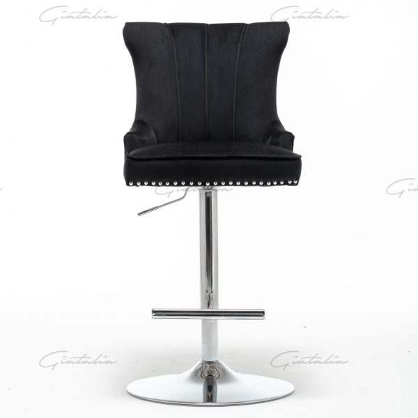 Montpellier Black Barstool - BS-111 (Photo 2) Black Montpellier Barstool