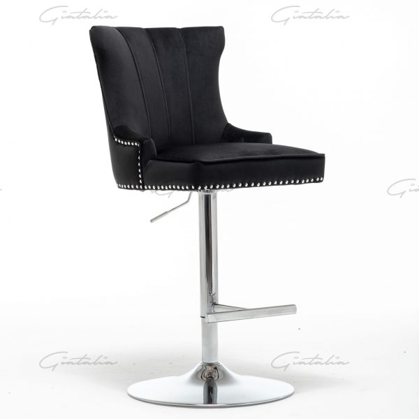 Montpellier Black Barstool - BS-111 (Photo 3) Black Montpellier Barstool