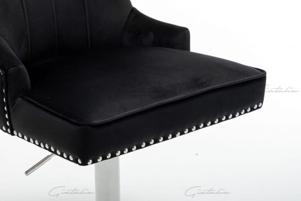 Montpellier Black Barstool - BS-111 (Photo 5) Black Montpellier Barstool