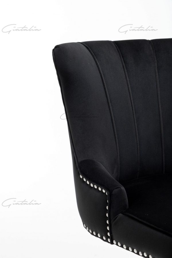 Montpellier Black Barstool - BS-111 (Photo 6) Black Montpellier Barstool