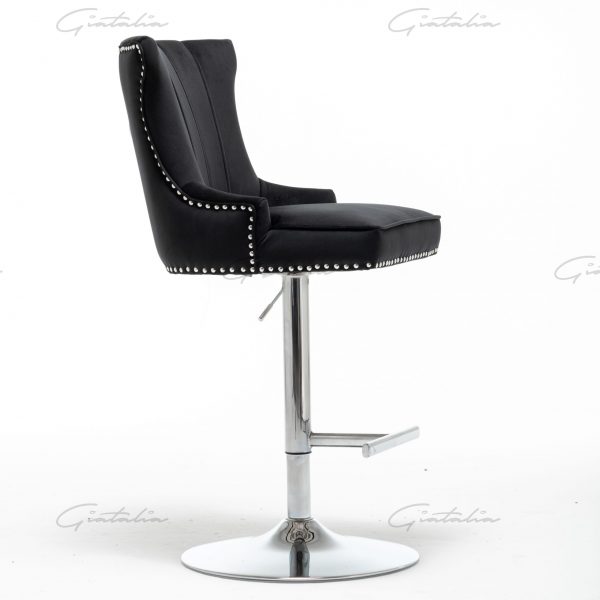 Montpellier Black Barstool - BS-111 (Photo 9) Black Montpellier Barstool