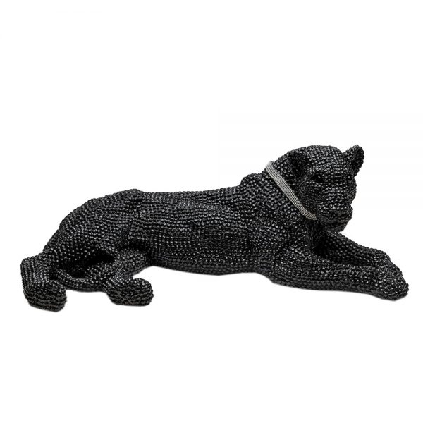Black Electroplated Jewel Lying Lion