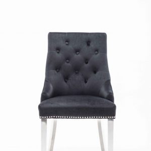 Black Chelsea Lion Dining Chair
