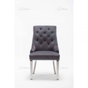 Dark Grey Chelsea Lion Dining Chair