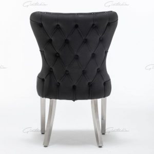 Black Florence Button Back Chair