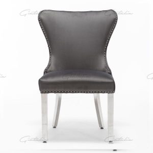 Dark Grey Florence Button Back Chair