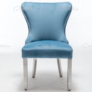 Blue Florence Button Back Chair