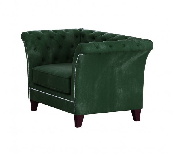 1 Riviera 38 bt Green Derby Sofa