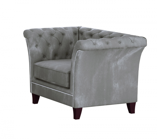 1 Riviera 91 bt Grey Derby Sofa