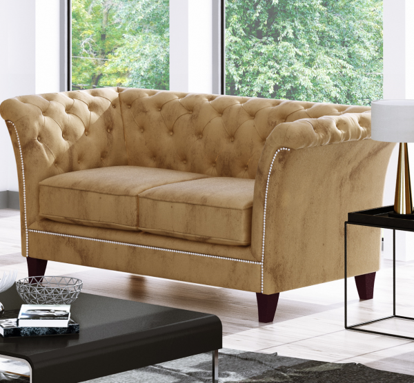 2 Riviera 24 Gold Derby Sofa