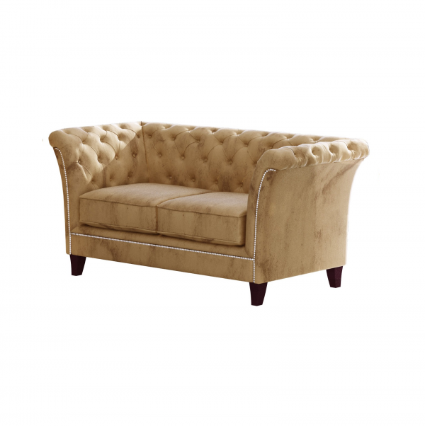 2 Riviera 24 bt Gold Derby Sofa