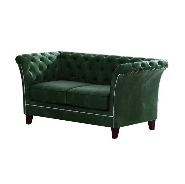 2 Riviera 38 bt Green Derby Sofa