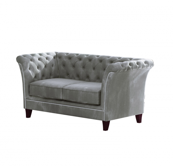 2 Riviera 91 bt Silver Derby Sofa