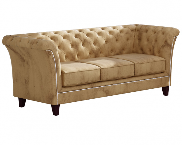 3 Riviera 24 bt Gold Derby Sofa
