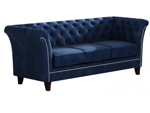 3 Riviera 81 bt Blue Derby Sofa