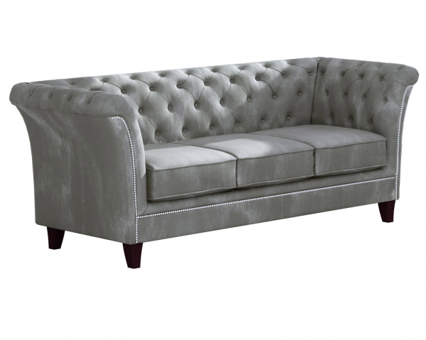 3 Riviera 91 bt Grey Derby Sofa