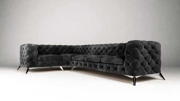 Chelsea 1+E+3 tk. Riviera 100 (2) Charcoal Regency OT Corner Sofa