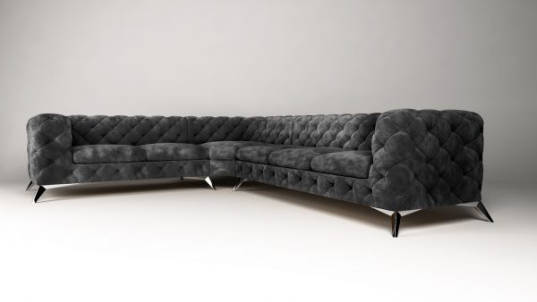 Chelsea 2+E+3 tk. Riviera 100 (2) Charcoal Regency OT Corner Sofa